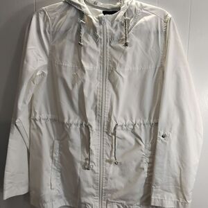 Women's White Weather Tamer Parka in a Pocket     Utility Jacket